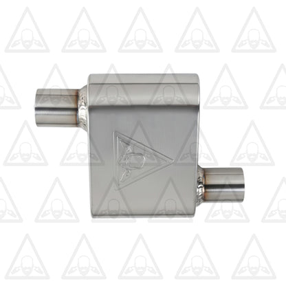 Stainless Steel Pair of Performance Universal Exhaust Muffler 2.25" ID | 2.38" OD | 13" Long