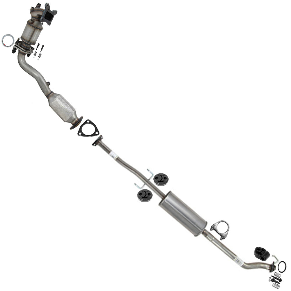 2010-2011 Honda CR-V 2.4L Front and Rear Catalytic Converter Resonator Pipe Kit | EPA Approved