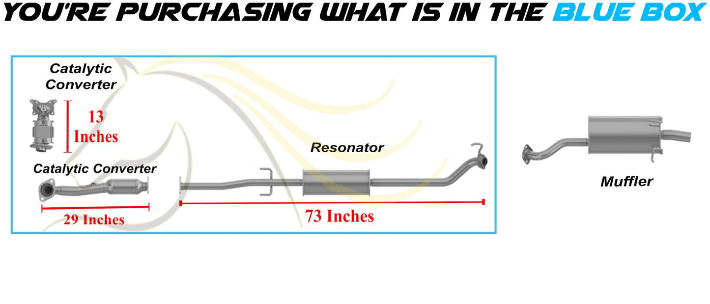 2010-2011 Honda CR-V 2.4L Front and Rear Catalytic Converter Resonator Pipe Kit | EPA Approved