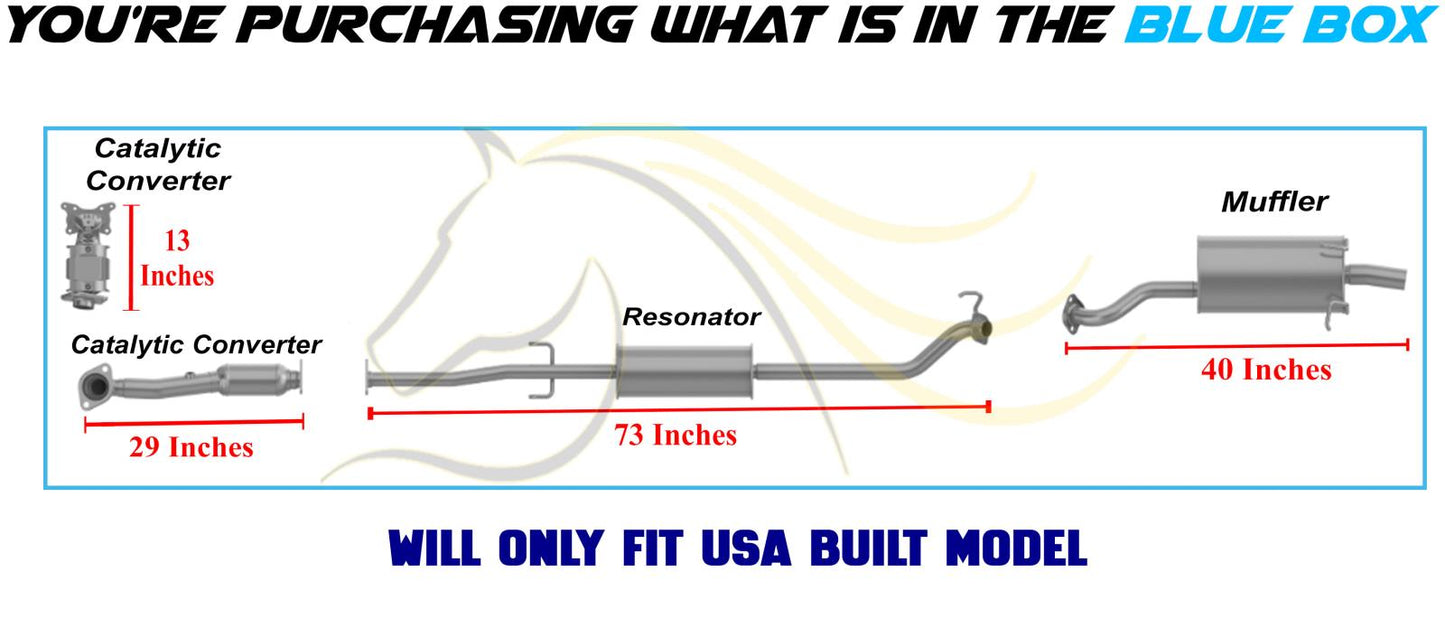 2010-2011 Honda CR-V 2.4L Complete Exhaust System Kit | EPA Approved | For USA-Built models