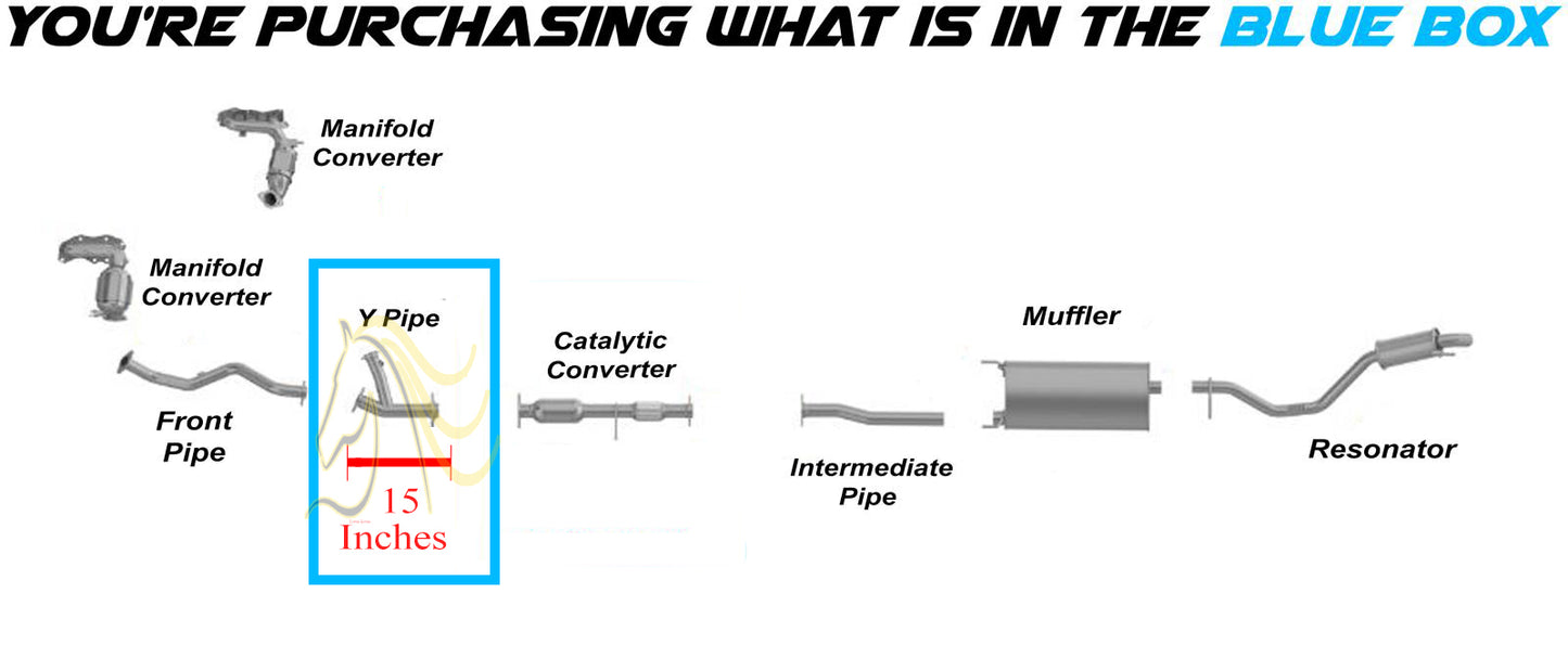2014-2016 Toyota Highlander 3.5L Exhaust Y Pipe | Direct fit | Stainless Steel