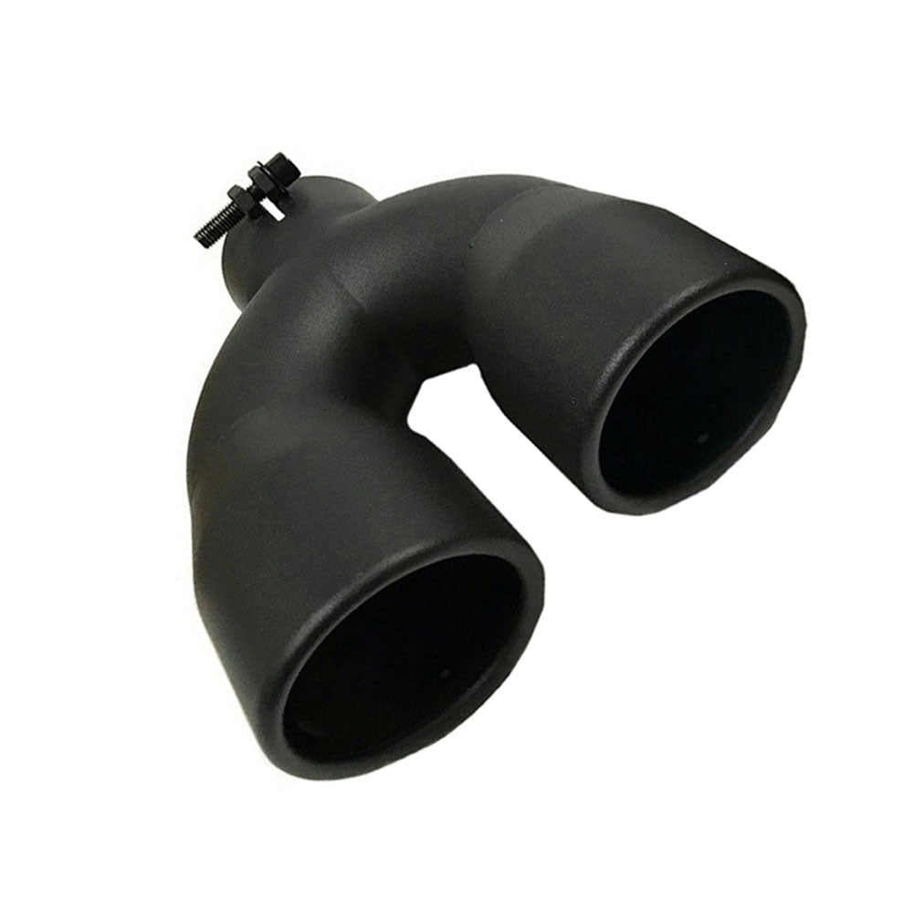 Black-Coated Universal Dual Exhaust Tip 2.5" Inlet | 3.5" Outlet | 9.5" Length
