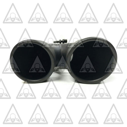 Black-Coated Universal Dual Exhaust Tip 2.5" Inlet | 3.5" Outlet | 9.5" Length