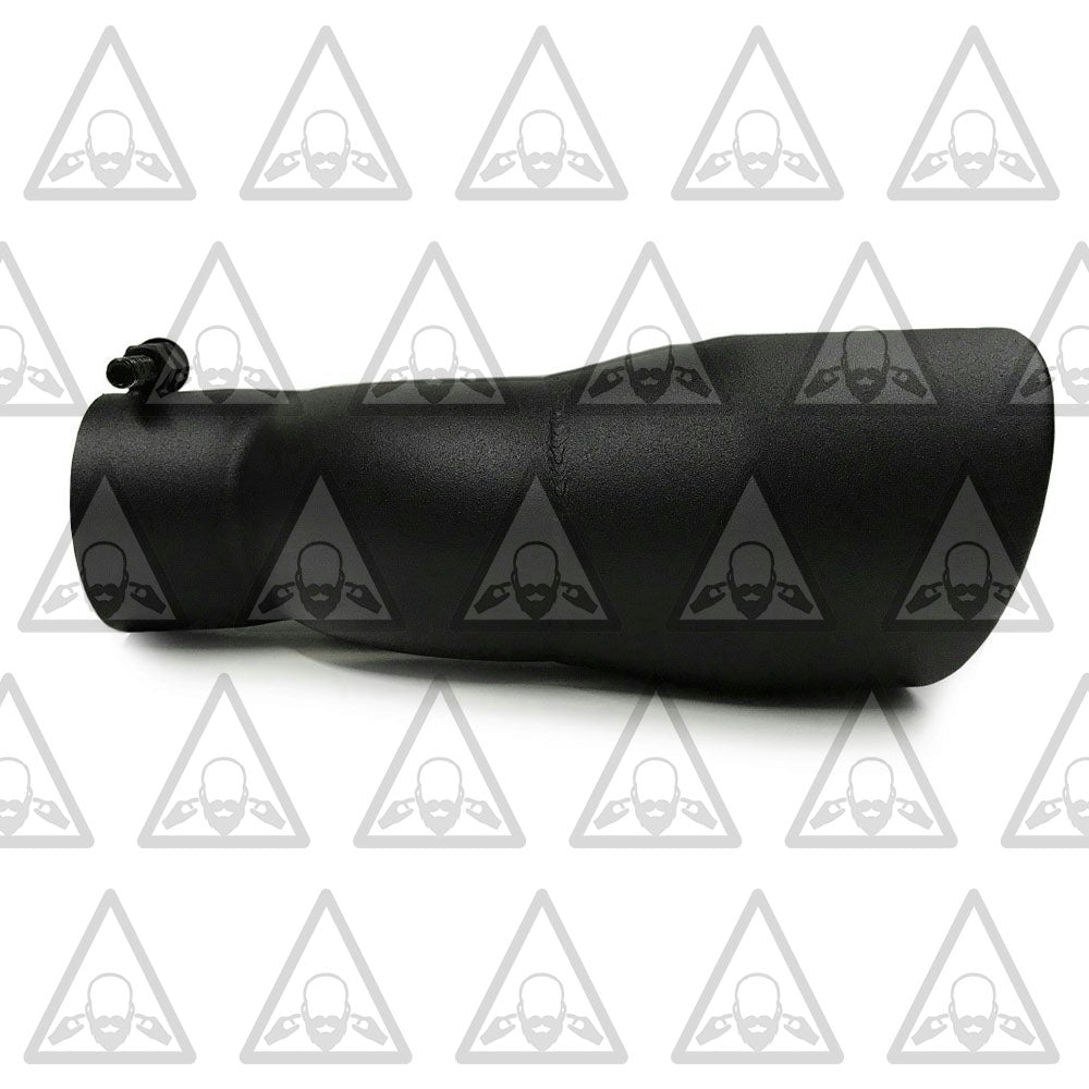 Black-Coated Universal Dual Exhaust Tip 2.5" Inlet | 3.5" Outlet | 9.5" Length