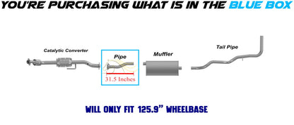 Stainless Steel Exhaust Intermediate Pipe for 1998-2003 Mazda B3000 3.0L | 1998-2003 Mazda B4000 4.0L | 125.9in WB