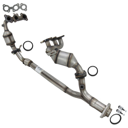 2004-2006 Toyota Sienna 3.3L Pair of Exhaust Manifold Catalytic Converter and Y Pipe Kit | EPA Approved | FWD