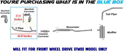 2004-2006 Toyota Sienna 3.3L Passenger Side Exhaust Catalytic Converter and Y Pipe Kit | EPA Approved | FWD