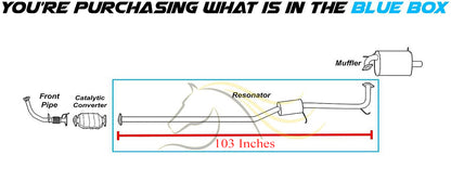 1998-2002 Honda Accord 2.3L Stainless Steel Exhaust Resonator Pipe | 4-Door SEDAN