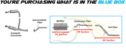 2006–2010 Ford Explorer and Explorer Sport Trac 4.0L Stainless Steel Muffler, Extension Pipe and Tail Pipe