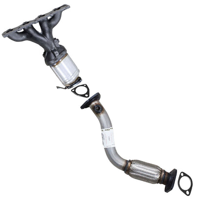 2008-2010 Chevy Malibu 2.4L Exhaust Manifold Catalytic Converter and Flex Pipe | EPA Approved | 4-Speed Automatic Transmission | Non-PZEV