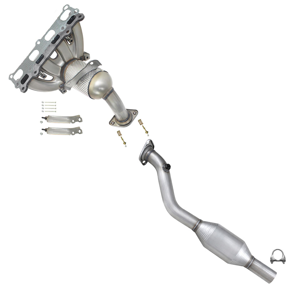 2007-2008 Dodge Caliber 2.4L Front Manifold and Rear Catalytic Converter | EPA Approved | AWD