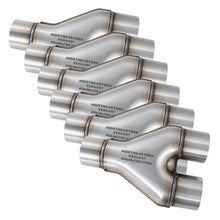 Stainless Steel Universal Exhaust Stamped 2.5" Y Pipe | 6 pcs