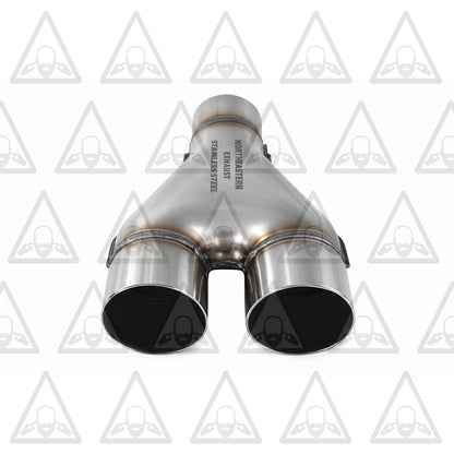 Stainless Steel Universal Exhaust Stamped 2.5" Y Pipe | 6 pcs