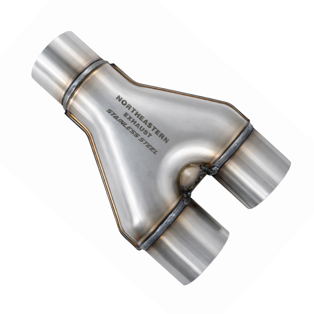 Stainless Steel Universal Exhaust Stamped 2.5" Y Pipe