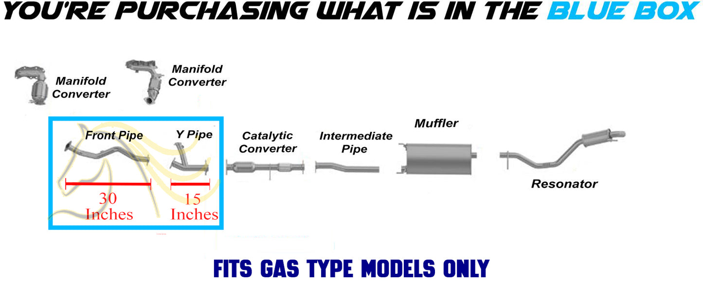 2014–2016 Toyota Highlander 3.5L Exhaust Pipes