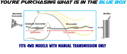 2007-2017 Jeep Patriot 2.4L 4WD Rear Exhaust Catalytic Converter & Resonator | EPA Approved