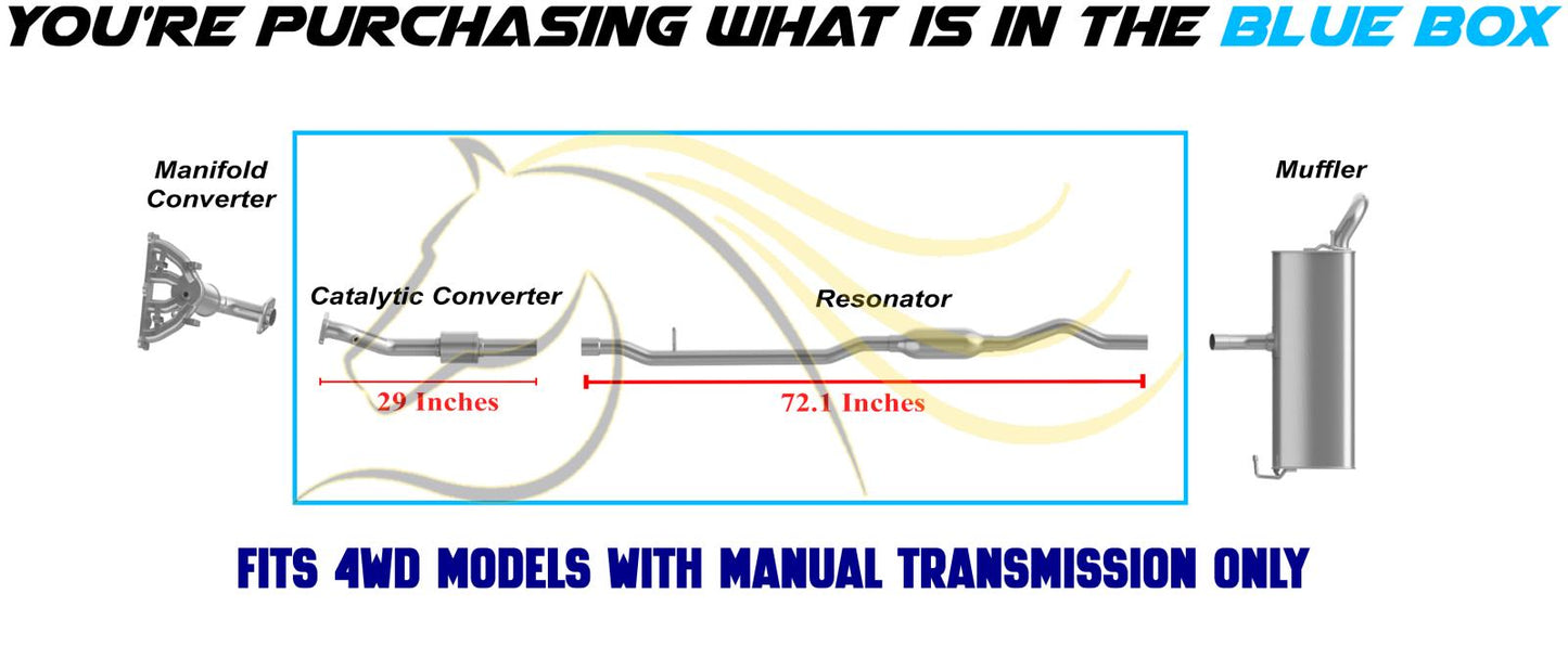 2007-2017 Jeep Compass 2.4L 4WD Rear Exhaust Catalytic Converter & Resonator | EPA Approved
