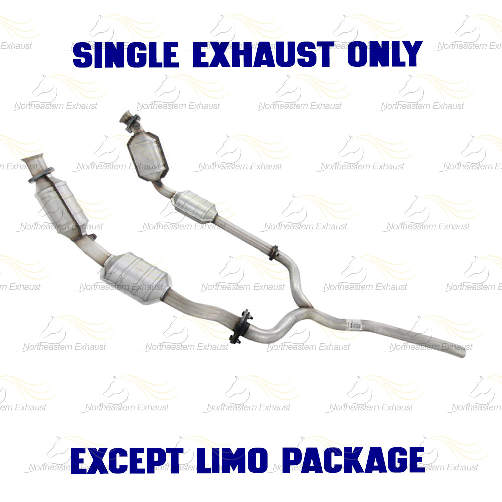 Pair of Catalytic Converter and Y Pipe for 2003-2011 Mercury Grand Marquis 4.6L | 2003-2011 Ford Crown Victoria 4.6L