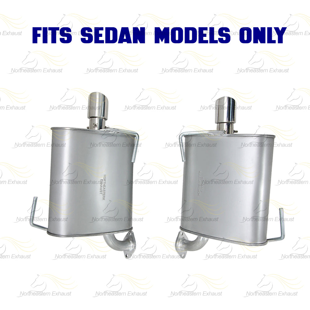 2008-2011 Subaru Impreza 2.5L Stainless Steel Resonator Pipe and Pair of Muffler | For SEDAN