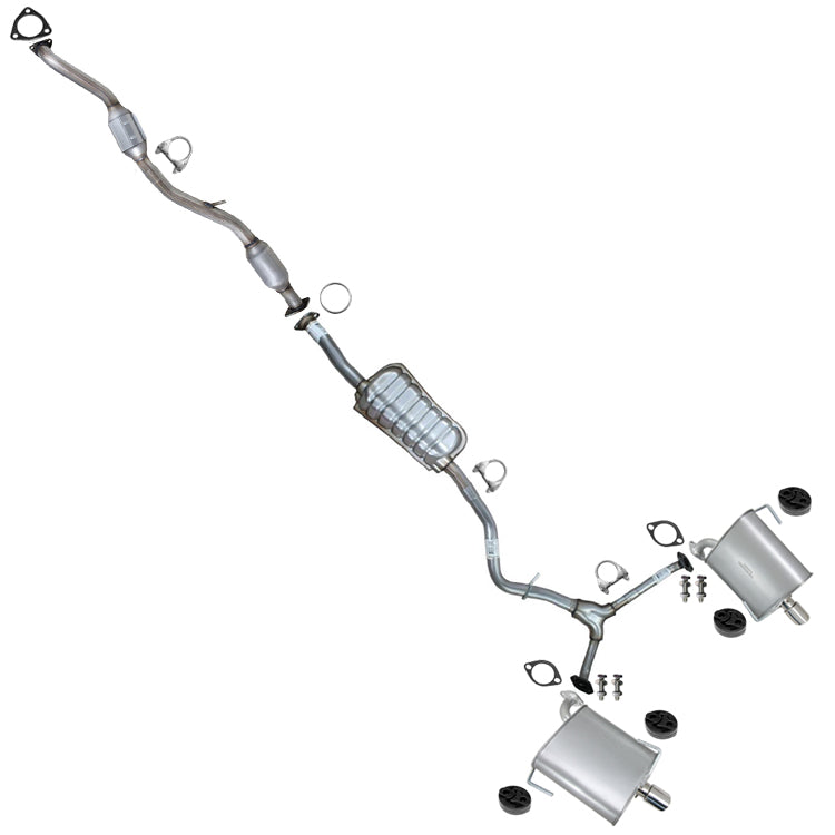 2008-2010 Subaru Impreza 2.5L Rear Catalytic Resonator & Pair of Mufflers Kit | EPA Approved | Non-Turbo Sedan