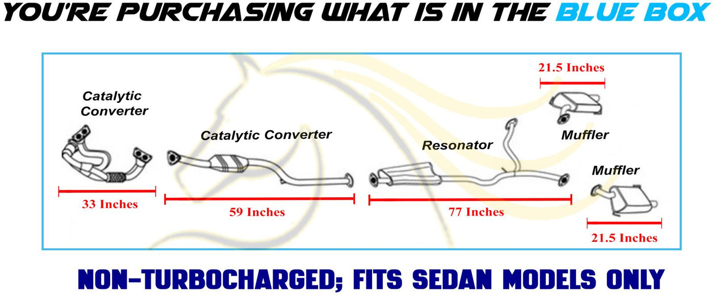 2008-2010 Subaru Impreza 2.5L Complete Exhaust Kit | EPA Approved | Non-Turbo Sedan
