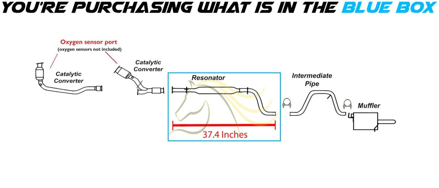 Exhaust Resonator Pipe for 2007-2008 Chevy Malibu 3.5L | 2006-2007 Pontiac G6 2.4L | 2005-2007 Pontiac G6 3.5L | 2007 Saturn Aura 3.5L