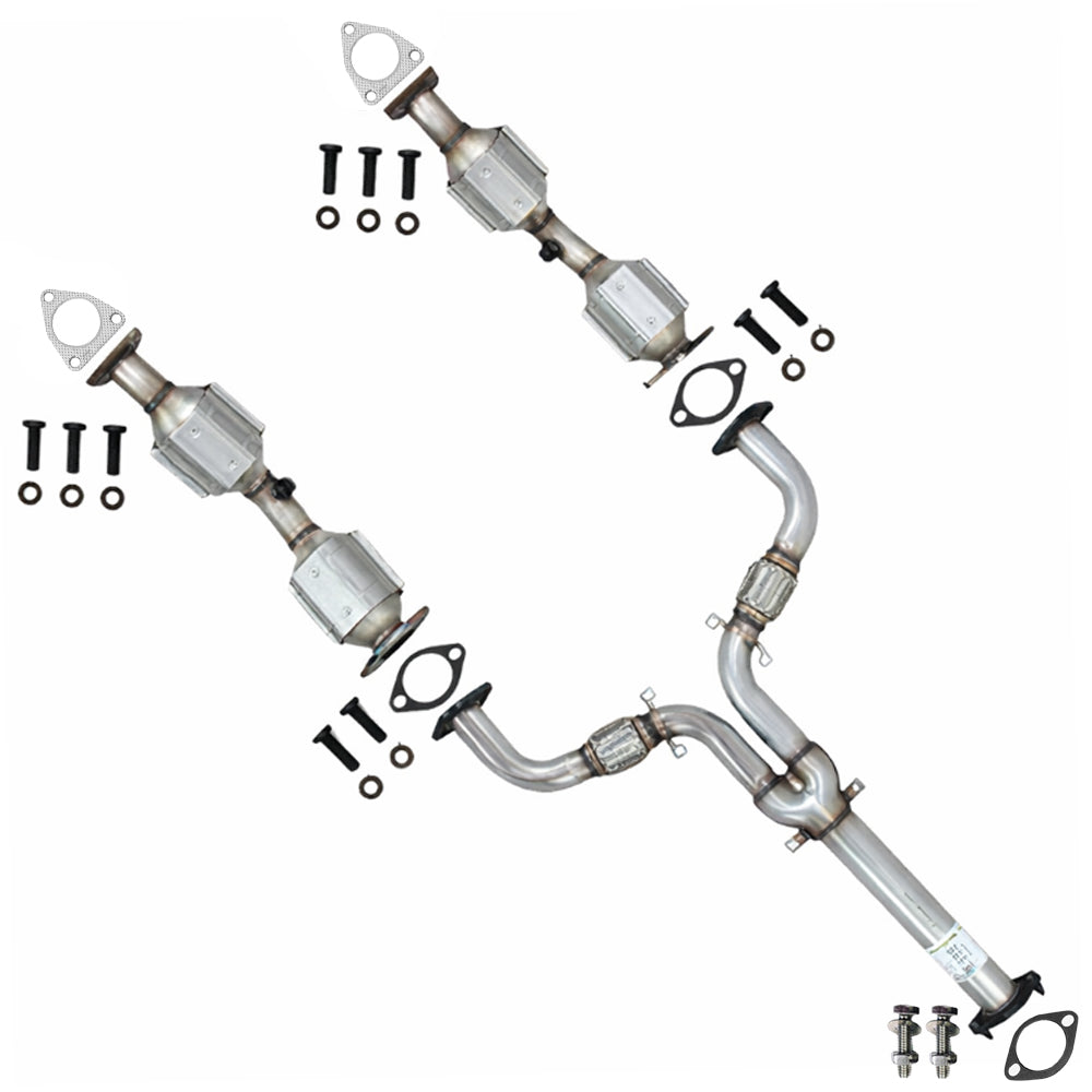 2003–2007 Infiniti G35 3.5L Pair of Exhaust Catalytic Converters with Y Pipe | EPA Approved