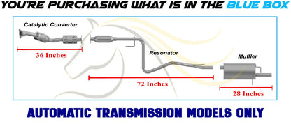 2006-2007 Chevrolet HHR 2.2L Exhaust Catalytic Converter, Resonator Pipe and Muffler| Automatic Transmission