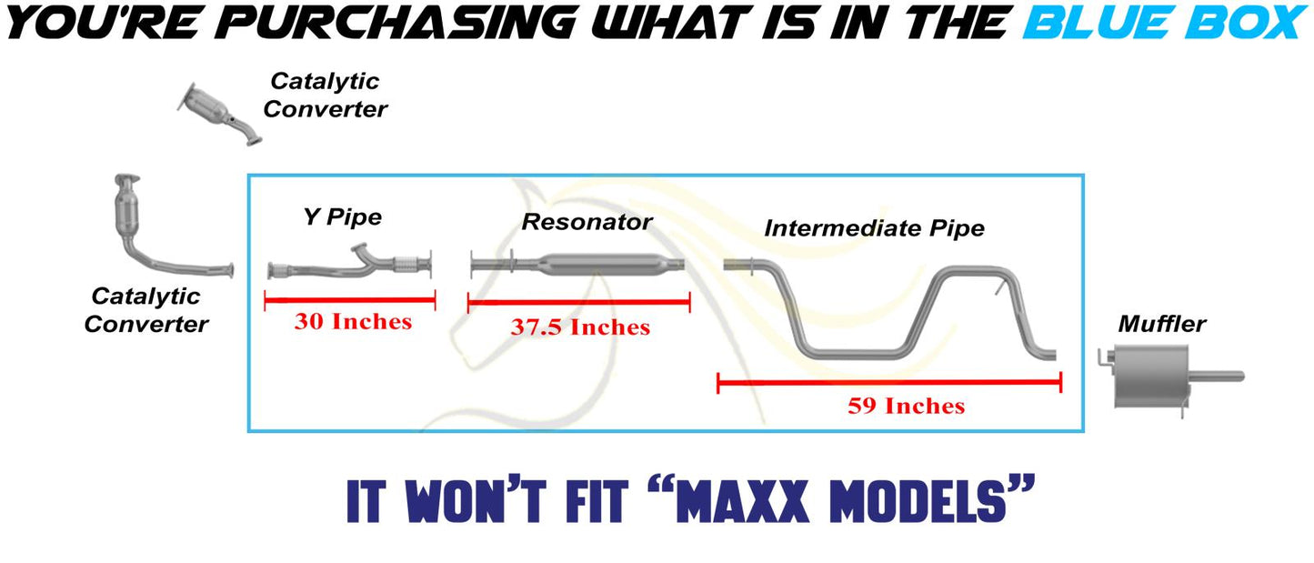 2004 Chevy Malibu 3.5L Exhaust Y Pipe, Resonator Pipe and Intermediate Pipe | Not fit to MAXX trim models