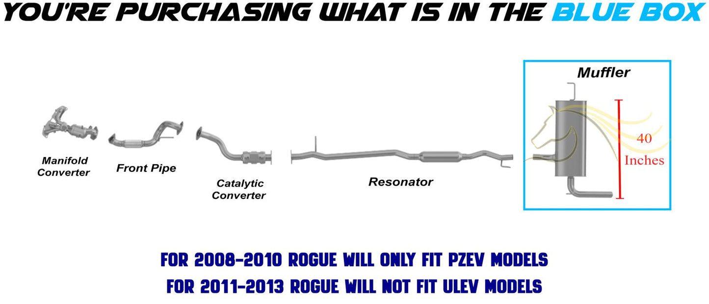 2008-2013 Nissan Rogue 2.5L Exhaust Muffler