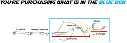Exhaust Resonator Pipe and Muffler for 2003-2005 Century and Grand Prix 3.1L