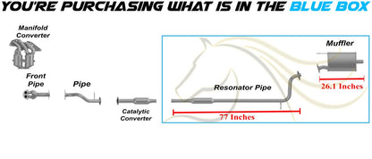 2006-2009 Mitsubishi Eclipse 2.4L Exhaust Resonator and Muffler