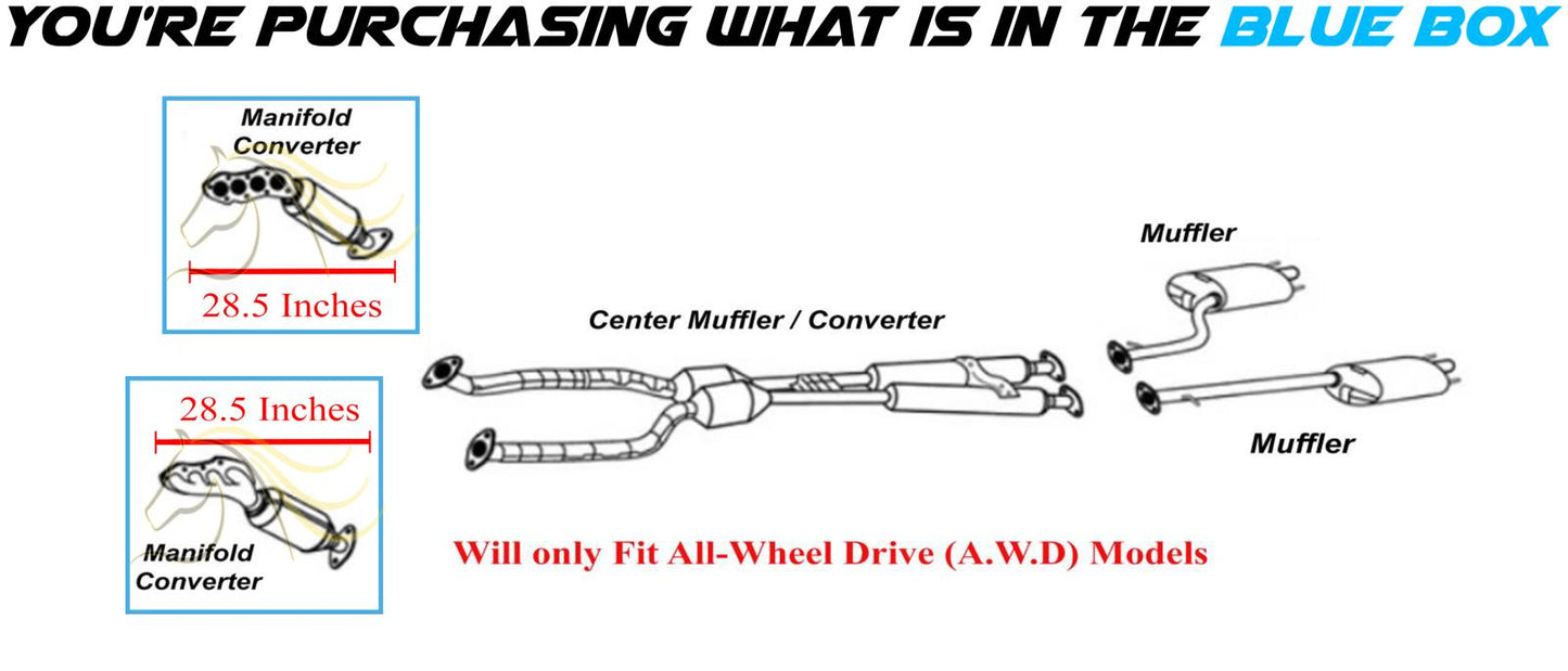 Pair of Exhaust Manifold Catalytic Converters for Lexus models | AWD Models