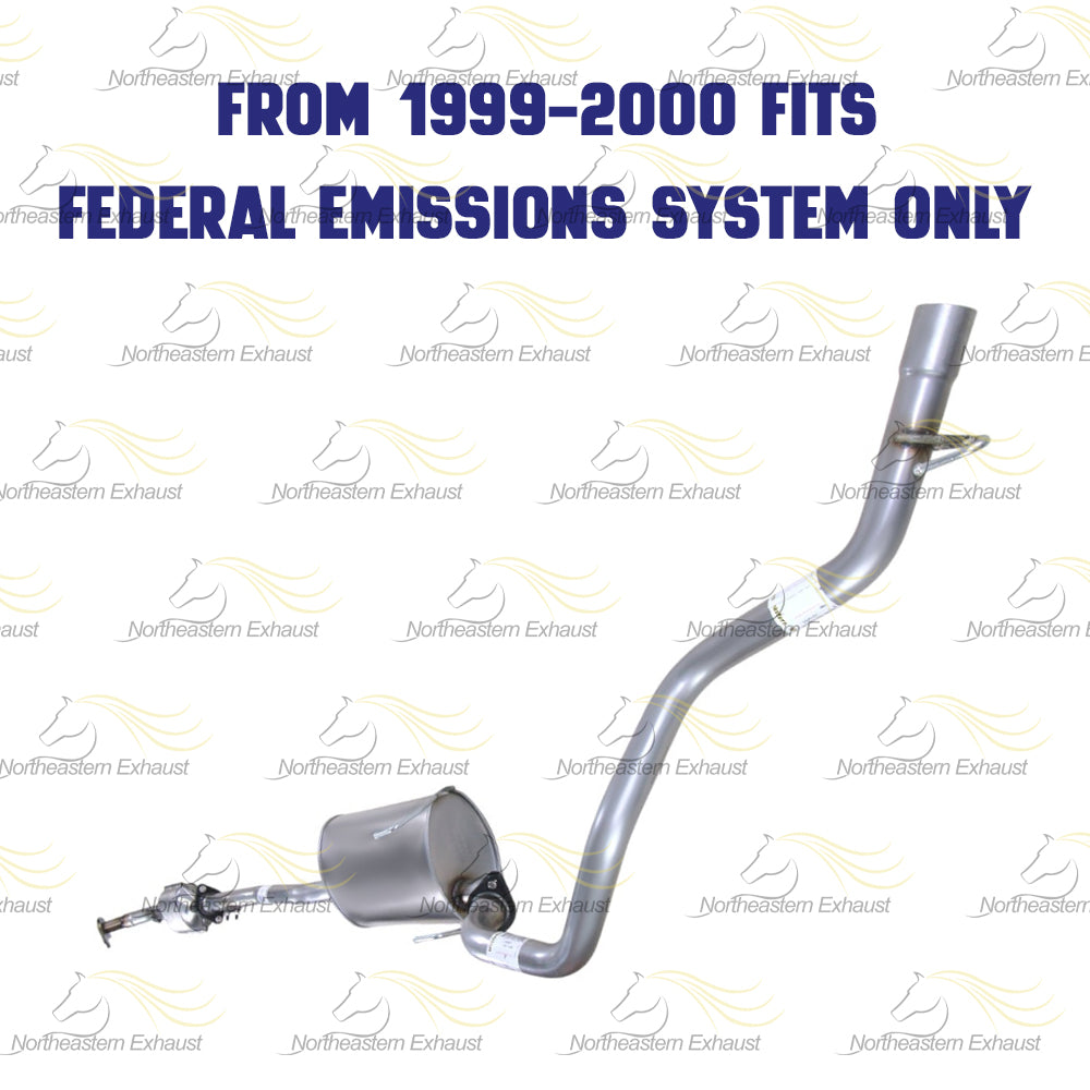 1996-2000 Toyota 4Runner 3.4L Exhaust Catalytic Converter, Muffler and Tail Pipe