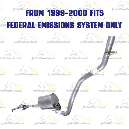 1996-2000 Toyota 4Runner 3.4L Exhaust Catalytic Converter, Muffler and Tail Pipe