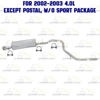 2002-2005 Ford Explorer 4.0L 4.6L | 2002-2005 Mercury Mountaineer 4.0L 4.6L Cat-back Exhaust System Kit