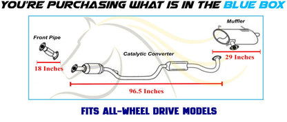 2014-2019 Mitsubishi Outlander 2.4L Front Pipe Catalytic & Muffler Kit - EPA Approved