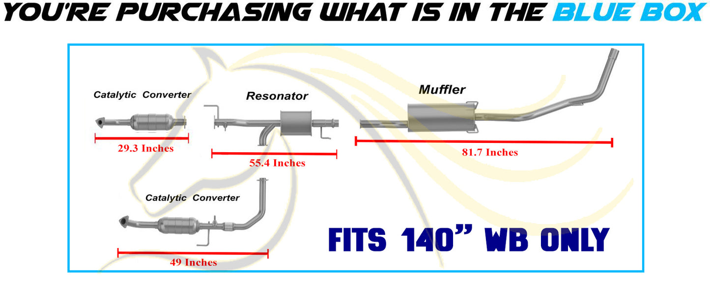 2004 Toyota Tundra 4.7L 140" WB Complete Exhaust System - EPA Approved