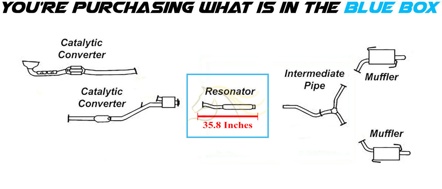Exhaust Resonator Pipe for 2006–2007 Subaru B9 Tribeca 3.0L & 2008–2009 Subaru Tribeca 3.6L