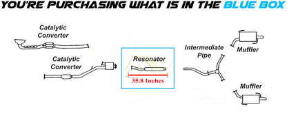 Exhaust Resonator Pipe for 2006–2007 Subaru B9 Tribeca 3.0L & 2008–2009 Subaru Tribeca 3.6L