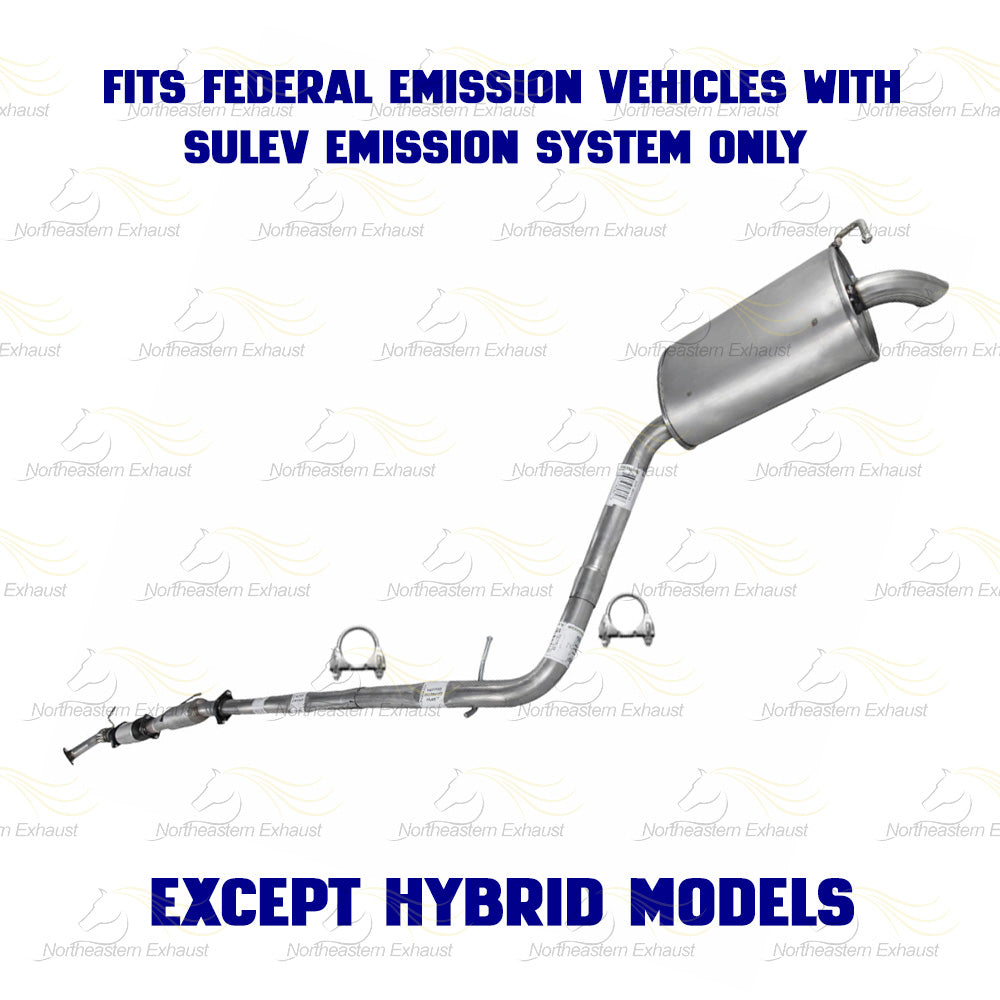 2011-2014 Hyundai Sonata 2.4L Exhaust Front Pipe Catalytic Intermediate Pipe Resonator Muffler