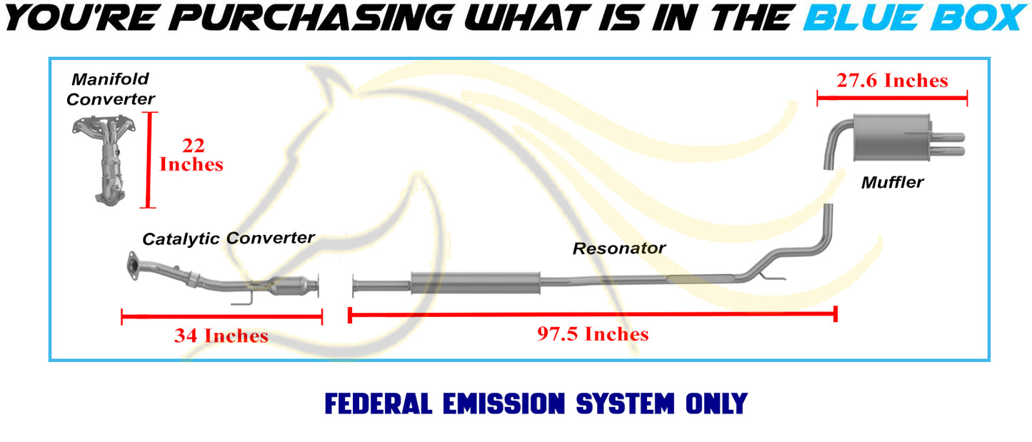 2002-2006 Nissan Altima 2.5L Stainless Steel Complete Exhaust System | Federal Emissions