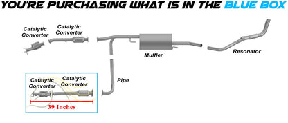 2009-2012 Suzuki Equator 4.0L Front & Rear Driver Side Catalytic Exhaust Kit - EPA Approved