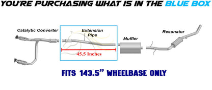2014-2017 Silverado & Sierra 1500 4.3L 143.5in WB Stainless Steel Exhaust Pipe