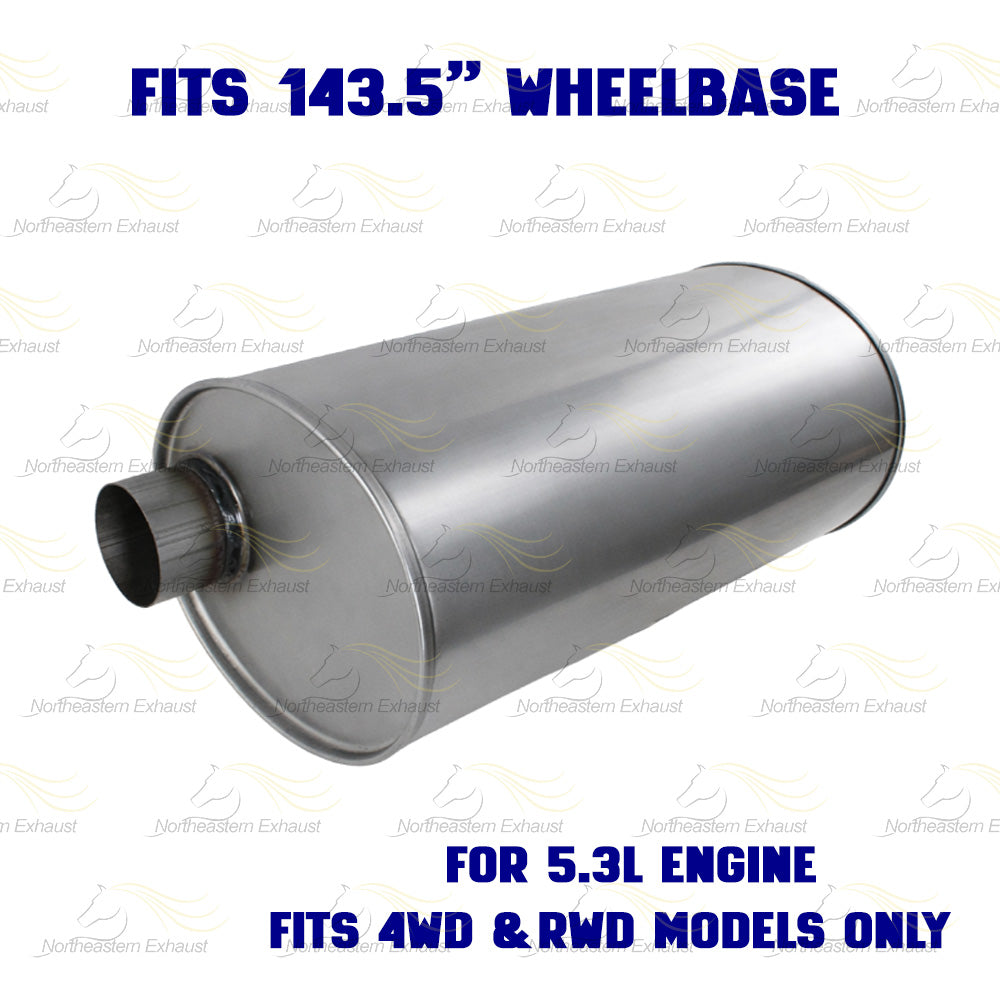 2014-2017 Chevy Silverado 1500 4.3L & 5.3L Stainless Steel Exhaust Pipe w/ Muffler Kit