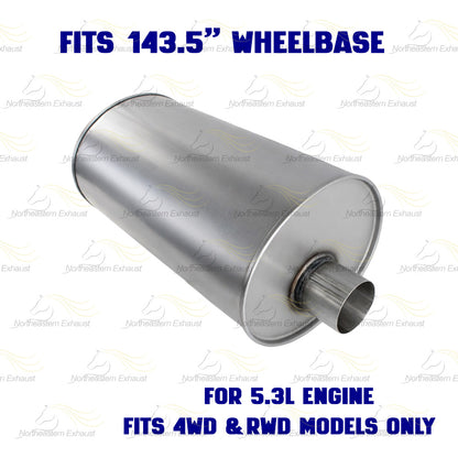 2014-2017 Chevy Silverado 1500 4.3L & 5.3L Stainless Steel Exhaust Pipe w/ Muffler Kit