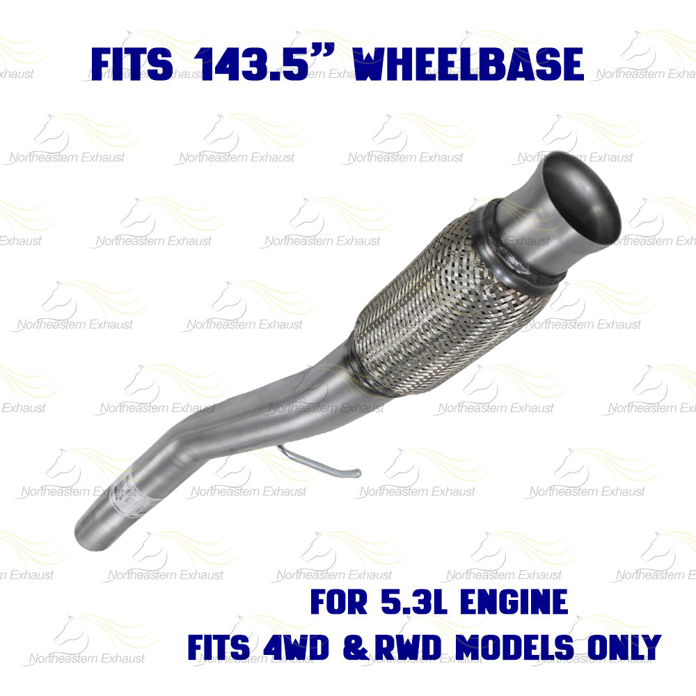 2014-2017 GMC Sierra 1500 4.3L & 5.3L Stainless Steel Exhaust Pipe w/ Muffler Kit