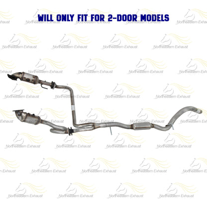 EPA Approved Pair of Catalytic Y-Pipe Resonator Kit fits: 2012-2015 Jeep Wrangler 3.6L