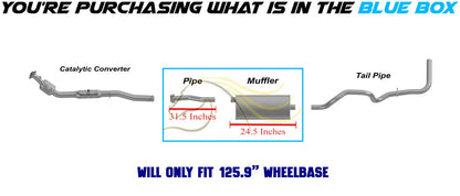 Stainless Steel Exhaust Pipe Muffler for 1998-2003 Mazda B3000 3.0L | 1998-2003 Mazda B4000 4.0L