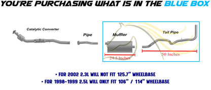 Stainless Steel Muffler Tail Pipe for 2001-2003 Ford Ranger 2.3L | 1998-2001 Ford Ranger 2.5L